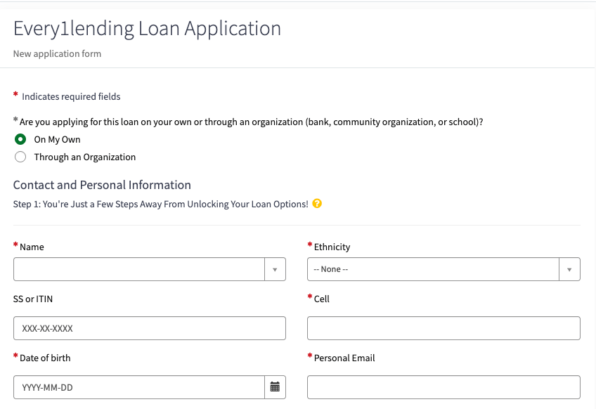 every1lending homepage